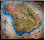 Old Map of Lanai Island